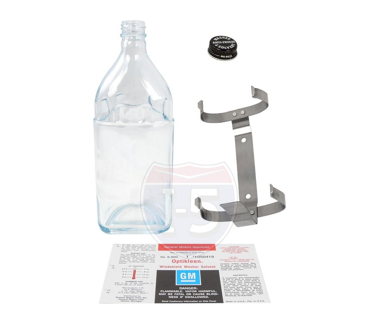 61 62 63 64 Chevy Impala Windshield Wiper Washer Glass Bottle Jar